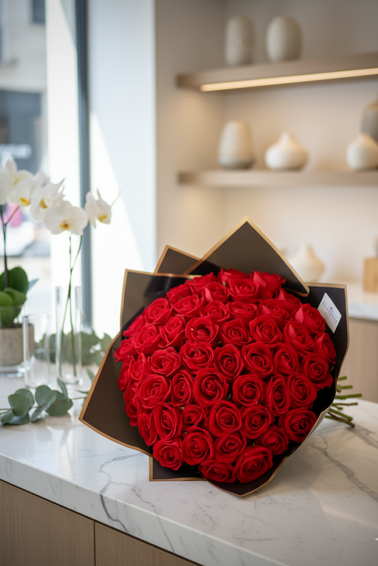 30 - 50 Künstliche Samt Rosen Rot