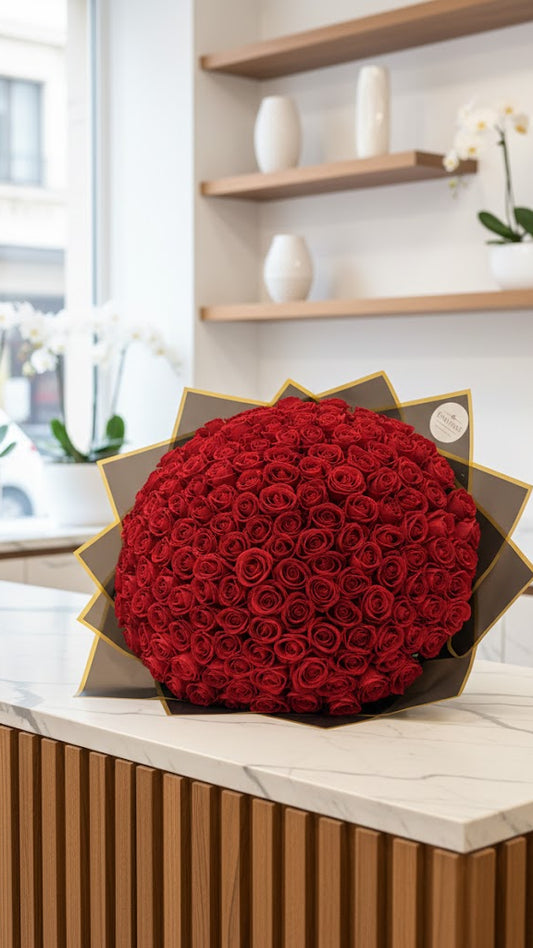 200 Samtrosen Valentine Luxury Rosenstrauß