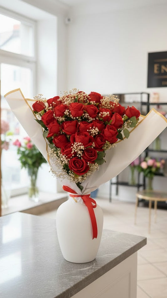 25 Luxury Kunstrosen Strauß