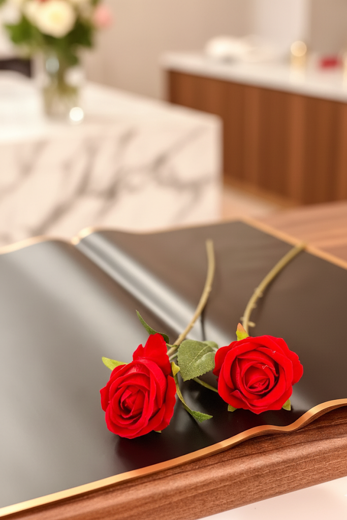 50 Künstliche Samt Rosen Rot (Personalisiert)
