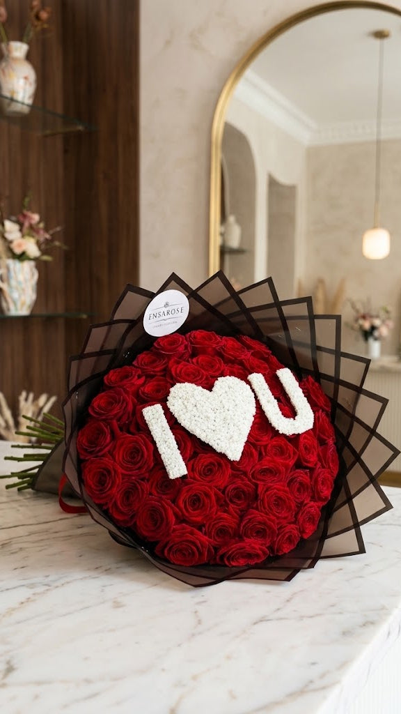 50 LuxuryRosen Schleier I❤️U
