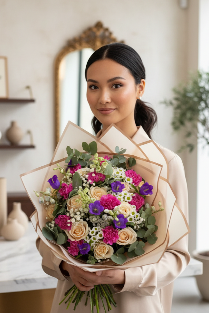 Luxury Bunter Strauß Edel Verpackt