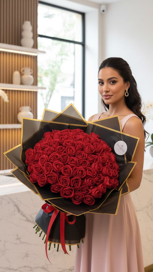 70 Künstliche Samt Rosen Rot