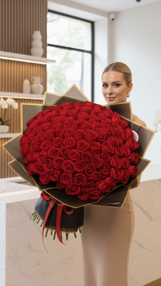 200 Samtrosen Valentine Luxury Rosenstrauß