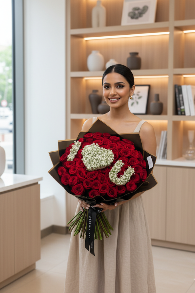 50 LuxuryRosen Schleier I❤️U