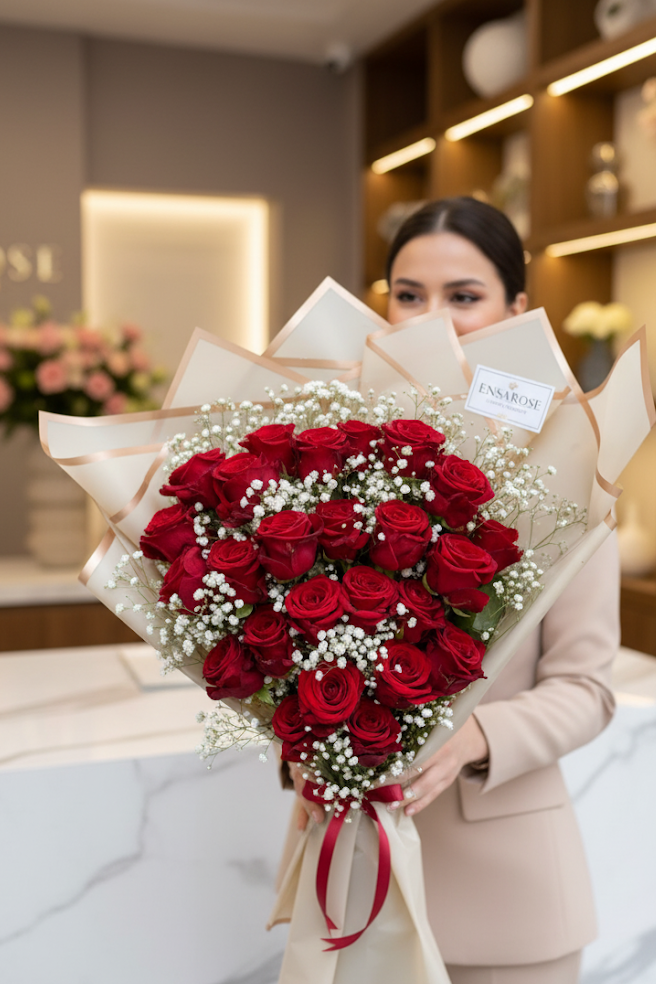 Luxury Rosen Stufig Edel Verpackt