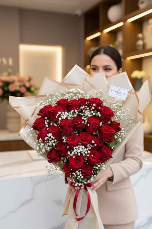 Luxury Rosen Stufig Edel Verpackt