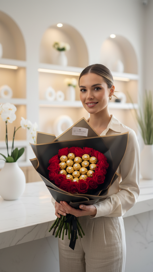 Samtrosen Rocher Strauß L